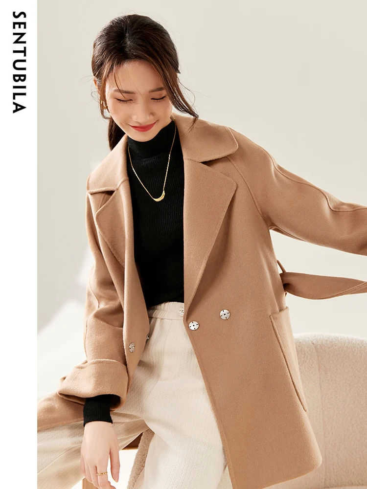 Wool Coat Peacoat - Cappotti invernali in lana da donna
