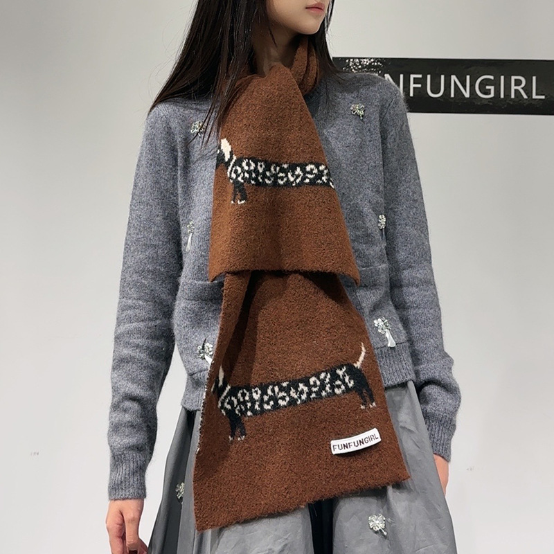 Sciarpa jacquard per cuccioli  - Wool Scarf Men recensione e prezzo