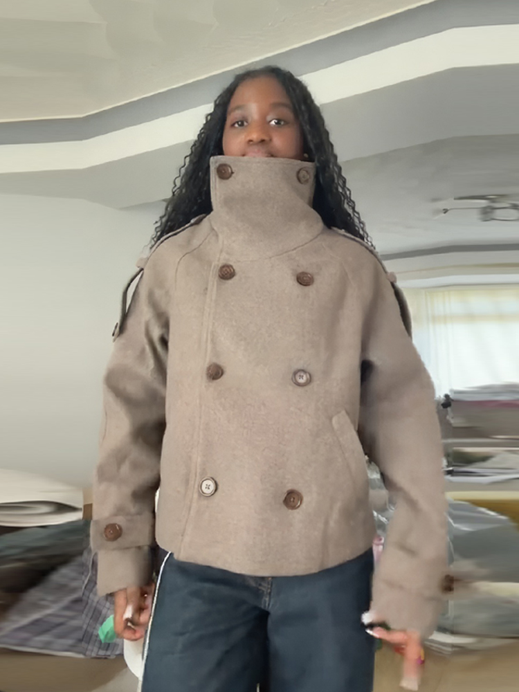 Giacca Corta da Donna Marrone  - Wool Coat Peacoat recensione e prezzo